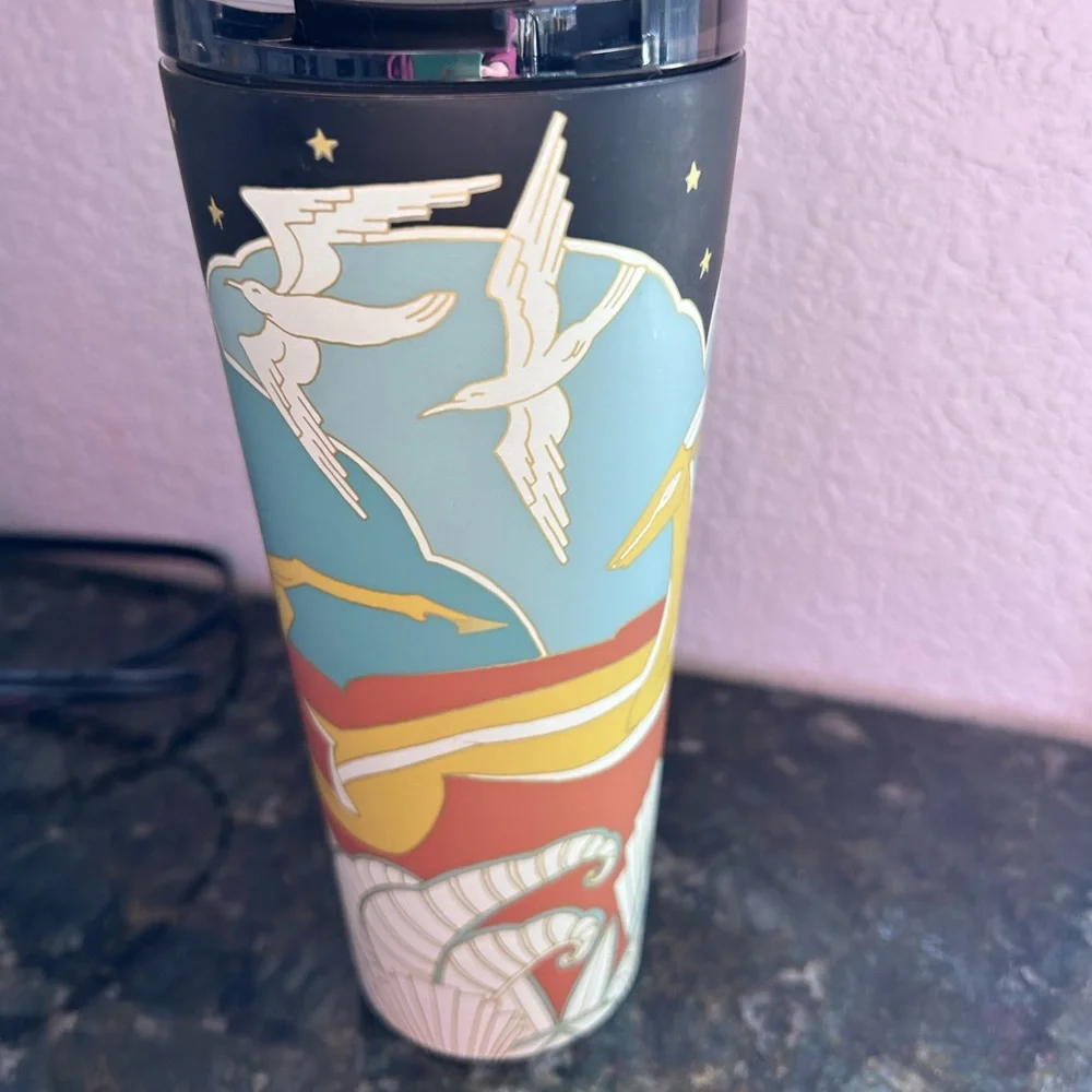 Limited Edition Mike Wilcox x Starbucks Antelope Motif Art Deco 16 oz Tumbler - Picture 4 of 12